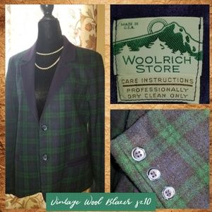 Vintage Wool Plaid Blazer
